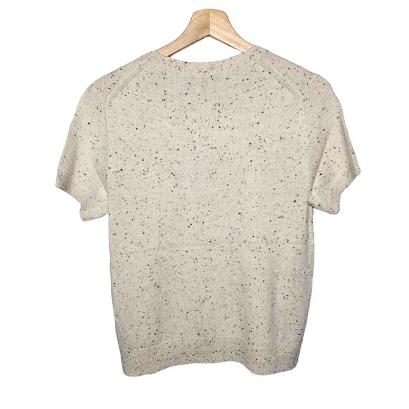 EVERLANE The Cashmere Sweater Tee Short Sleeve Beige Speckled - Picture 5 of 10